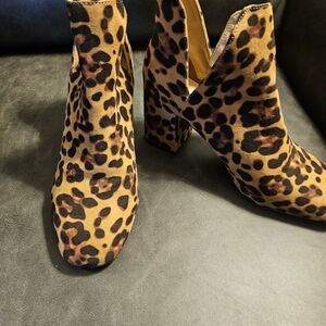 Leopard Print Ankle Boots